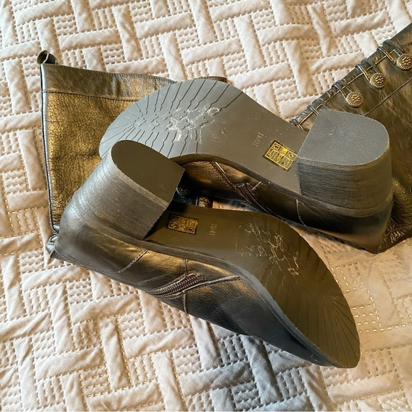 Miz Mooz Normandy Mid Calf Black Leather Riding Boot - Picture 7 of 16